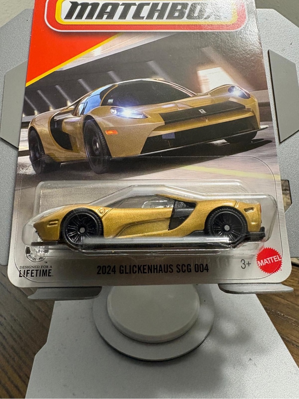 Matchbox 2024 Glickenhaus SCG 004 Gold Toy Car